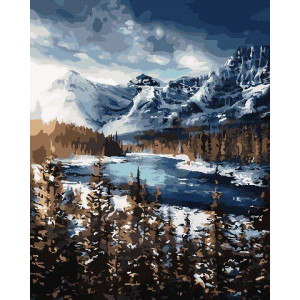 Картина по номерам "Горы зимой"