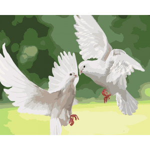 Картина по номерам "Белые голуби"