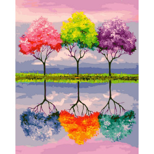 Картина по номерам "Три дерева"