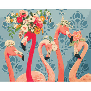 Картина по номерам "Красотки фламинго"