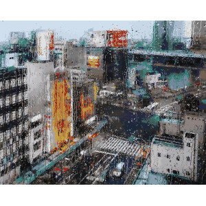 Картина по номерам "Дождь в мегаполисе"