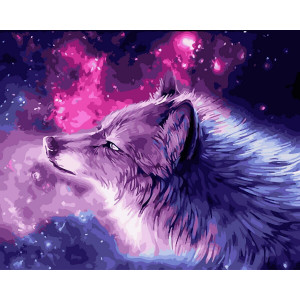 Картина по номерам "Космический волк"