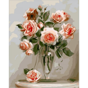 Картина по номерам "Кораловые розы"