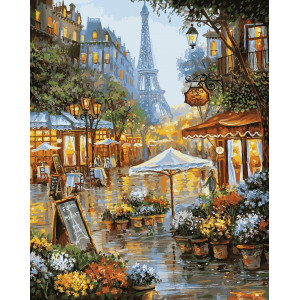 Картина по номерам "Летний дождь в Париже"