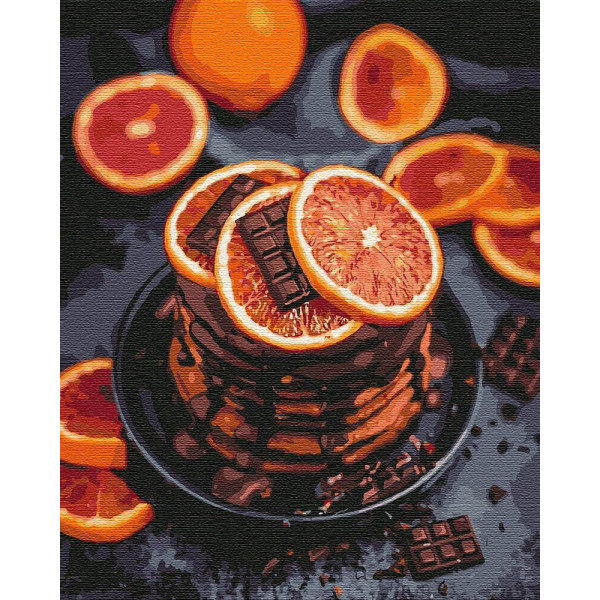 Картина по номерам "Апельсиново-шоколадное наслаждение"