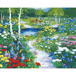 Картина по номерам "Цветочная поляна"