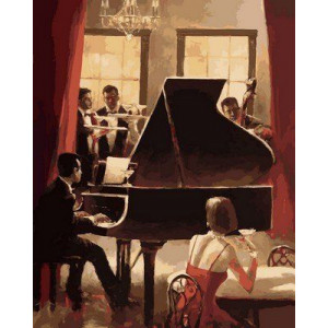 Картина по номерам "Джаз на пианино"