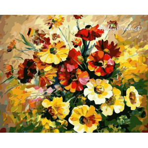 Картина по номерам "Букет ярких цветов"