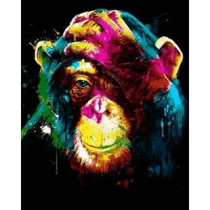 Картина по номерам "Мавпа-філософ"