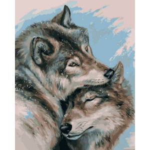 Картина по номерам "Влюбленные волки"