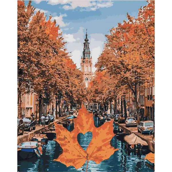 Картина по номерам "Яркий Амстердам"
