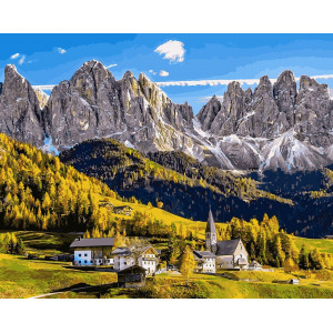 Картина по номерам "Засніжені Альпи"