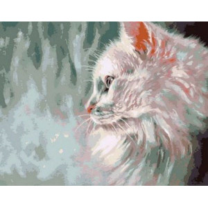 Картина по номерам "Белый кот"