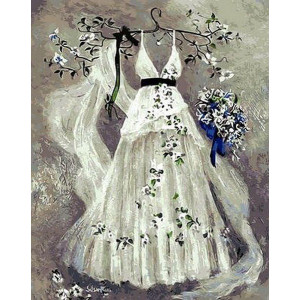 Картина по номерам "Платье невесты"