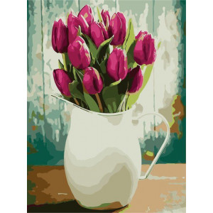 Картина по номерам "Букет тюльпанов"