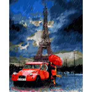 Картина по номерам "Дождь в Париже"