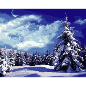Картина по номерам "Красивая зима"