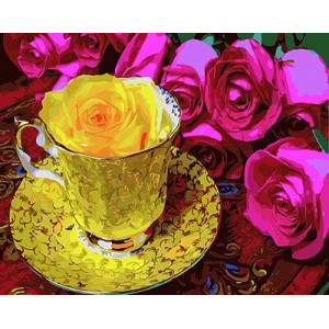 Картина по номерам "Чайная роза"