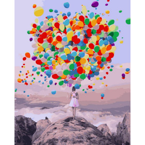Картина по номерам "Букет воздушных шаров"