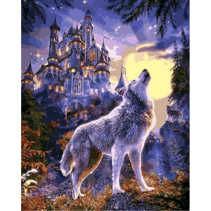 Картина по номерам "Волчья луна"