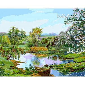 Картина по номерам "Квітучий берег"