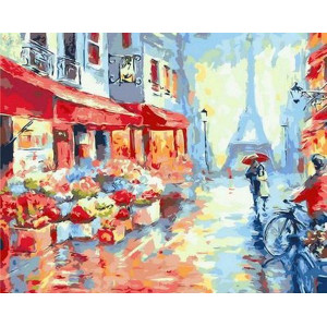Картина по номерам "Весенний дождь в Париже"