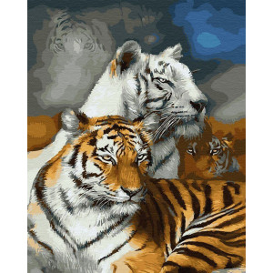 Картина по номерам "Тигриная пара"