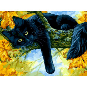Картина по номерам "Осенний кот"