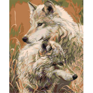 Картина по номерам "Двое волков"