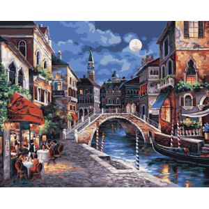 Картина по номерам "Ночные огни Венеции"
