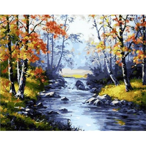 Картина по номерам "Осенняя река"