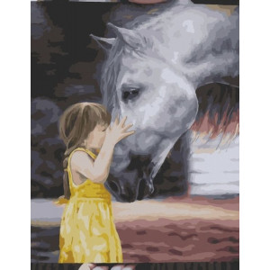 Картина по номерам "Девочка с лошадью"