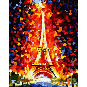 Картина по номерам "Париж - вогні Ейфелевої вежі"