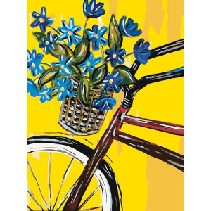 Картина по номерам "Велопрогулка с незабудками"
