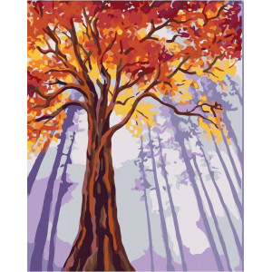 Картина по номерам "Осеннее дерево"