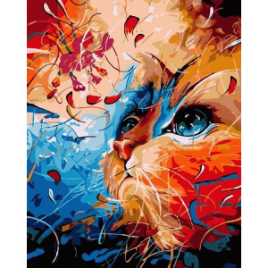 Картина по номерам "Візерунковий кіт"