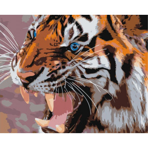 Картина по номерам "Тигриный оскал"