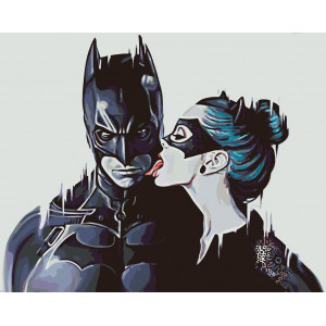 Картина по номерам "Бэтмен и женщина-кошка"