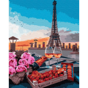 Картина по номерам "Романтический ужин в Париже"