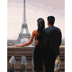 Картина по номерам "Двое влюбленных во Франции"