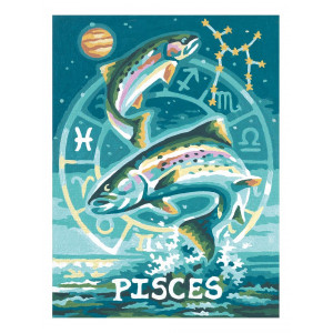Картина по номерам "Знаки зодиака рыбы"