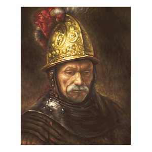 Картина по номерам "Мужчина в золотом шлеме"