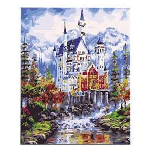 Картина по номерам "Величественный замок в горах"