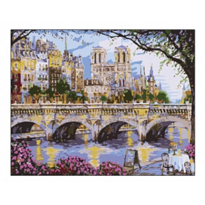 Картина по номерам "Столик у моста"
