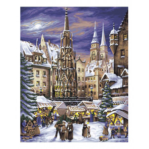 Картина по номерам "Зимняя ярмарка"