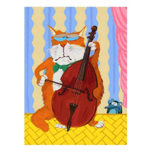 Картина по номерам "Кіт музикант"