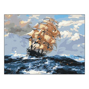 Картина по номерам "Корабль и шторм"