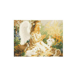 Картина по номерам "Ангел в сказочном лесу"