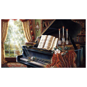 Картина по номерам "Черный рояль"