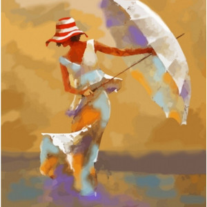 Картина по номерам "Пляжный зонтик"